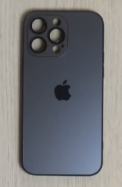 Чехол iPhone 13Pro Max MagSafe Silicone+Glass черный