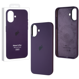 Чехол iPhone 16 Plus Silicone Case MagSafe Plum