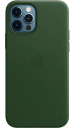 Чехол iPhone 12 Pro Max Leather Case Forest Green