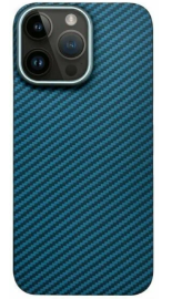 Чехол iPhone 14 Pro Карбон синий