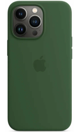 Чехол iPhone 13 Pro Max Silicon Case MagSafe без лого темно-зеленый