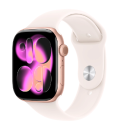 Apple Watch Series 11 Rose Gold 42mm Light Blush Sport Band S/M MEU04