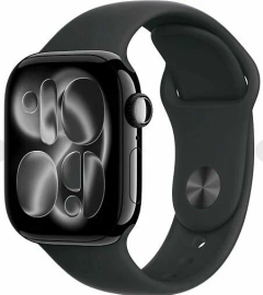 Apple Watch Series 11 Jet Black 42mm Black Sport Band S/M MEQT4
