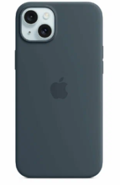 Чехол iPhone 15 Plus Silicone Case MagSafe Storm Blue