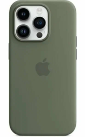 Чехол iPhone 14 Pro Max Silicon Case MagSafe без лого темно-зелёный