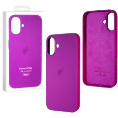 Чехол iPhone 16 Plus Silicone Case MagSafe Fuchsia