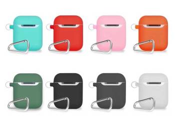 Чехол AirPods Silicone с карабином