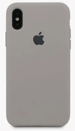Чехол iPhone X/Xs Silicone Case серый камень
