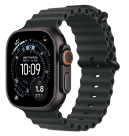 Apple Watch Ultra 3 (2025) 49mm Black Titanium Case with Black Ocean Band MF0J4
