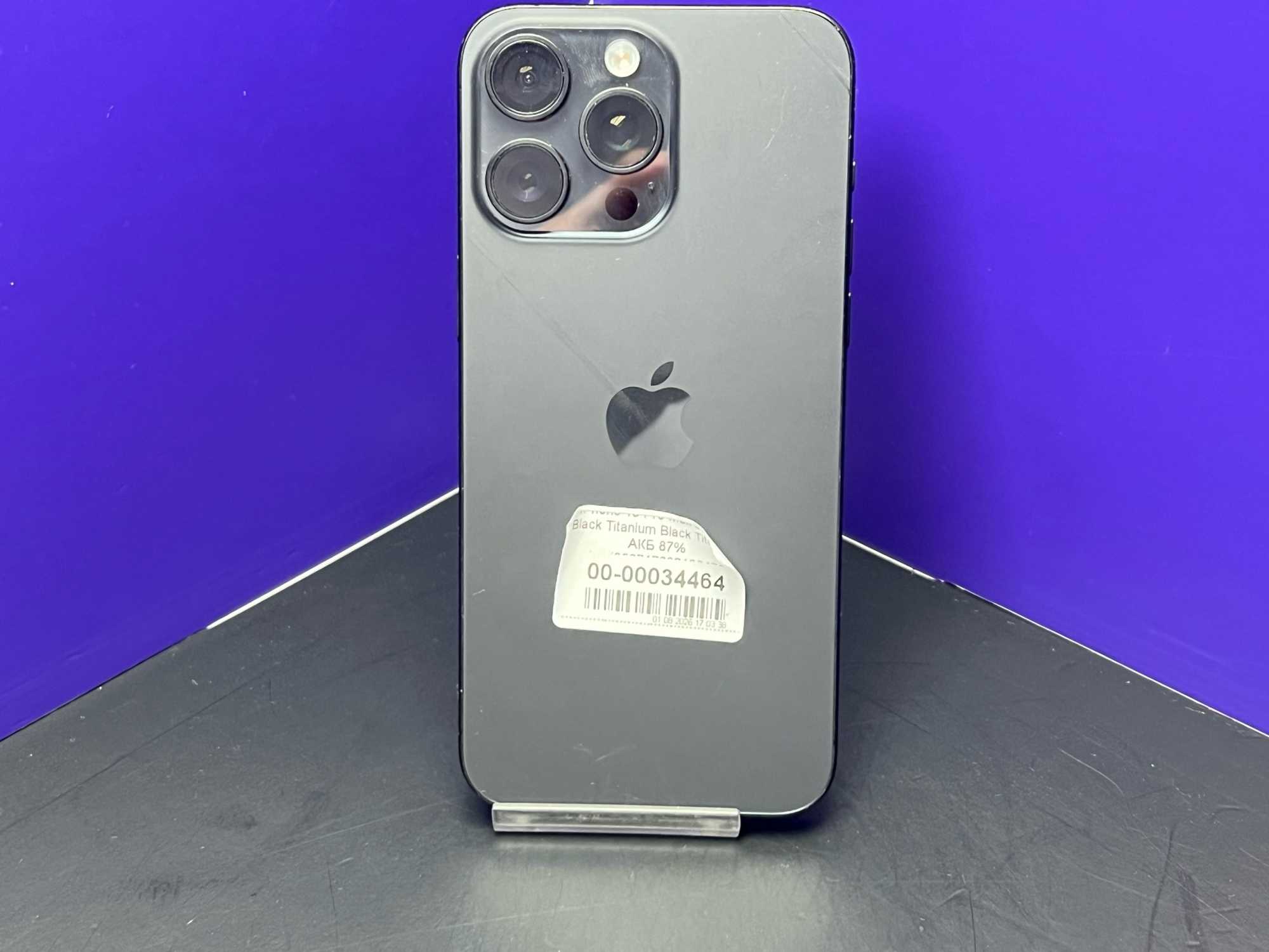 iPhone 15 Pro Max 512Gb Black Titanium Black Titanium АКБ 87% imei350717692190478