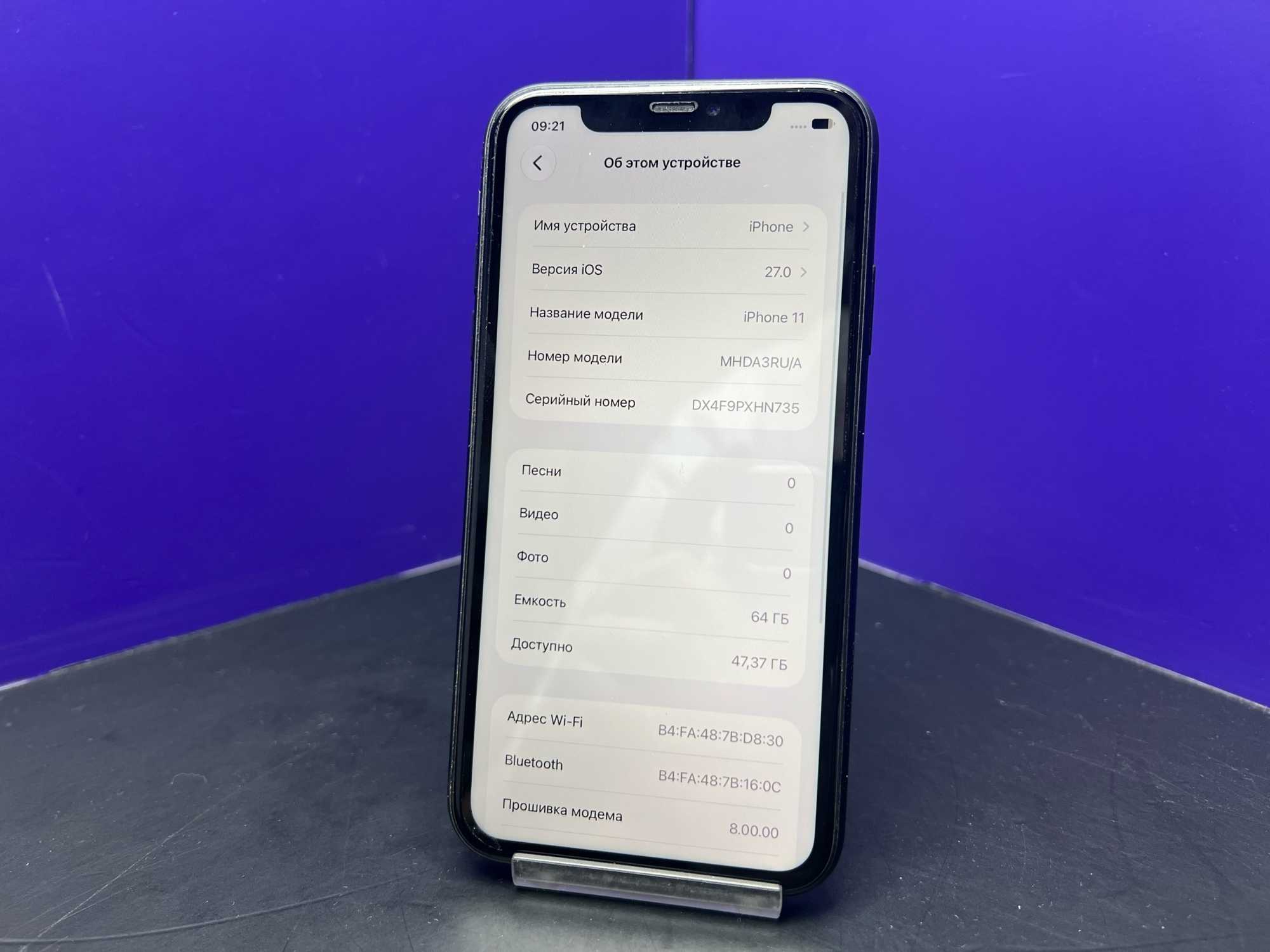 iPhone 11 64Gb Black АКБ 80% imei351039499203803