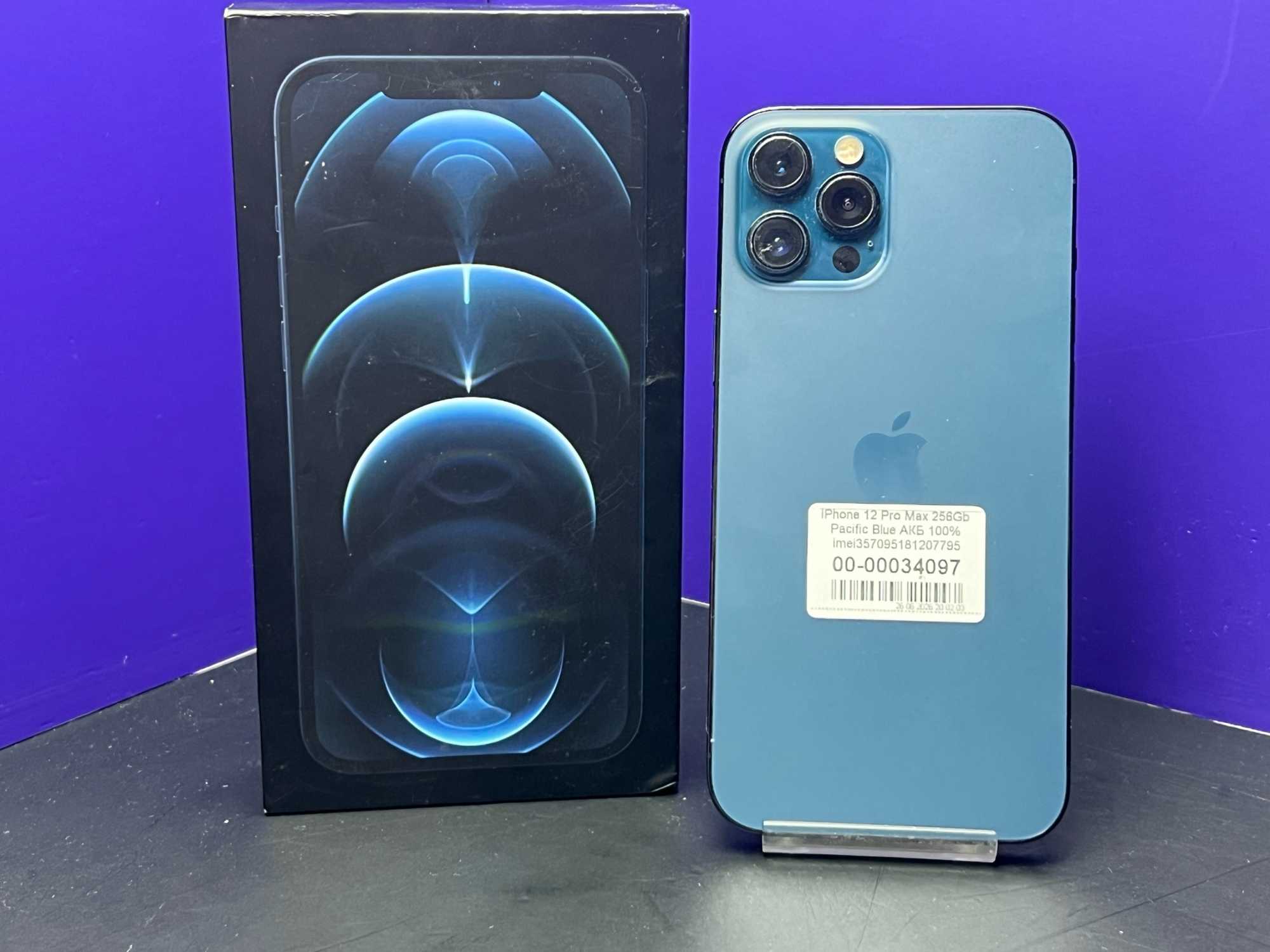 iPhone 12 Pro Max 256Gb Pacific Blue АКБ 100% imei357095181207795