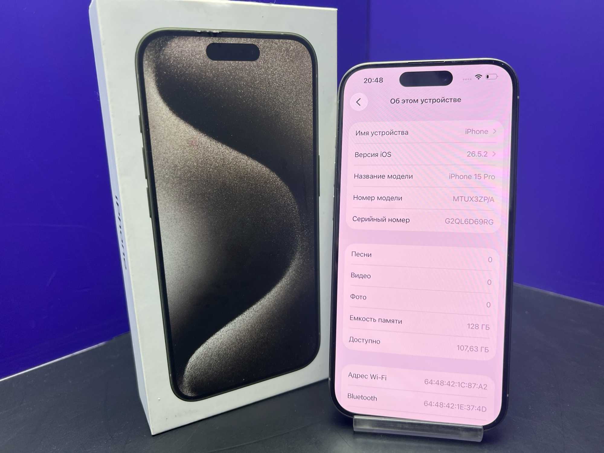 iPhone 15 Pro 128Gb Natural Titanium АКБ 87% imei355002406234994