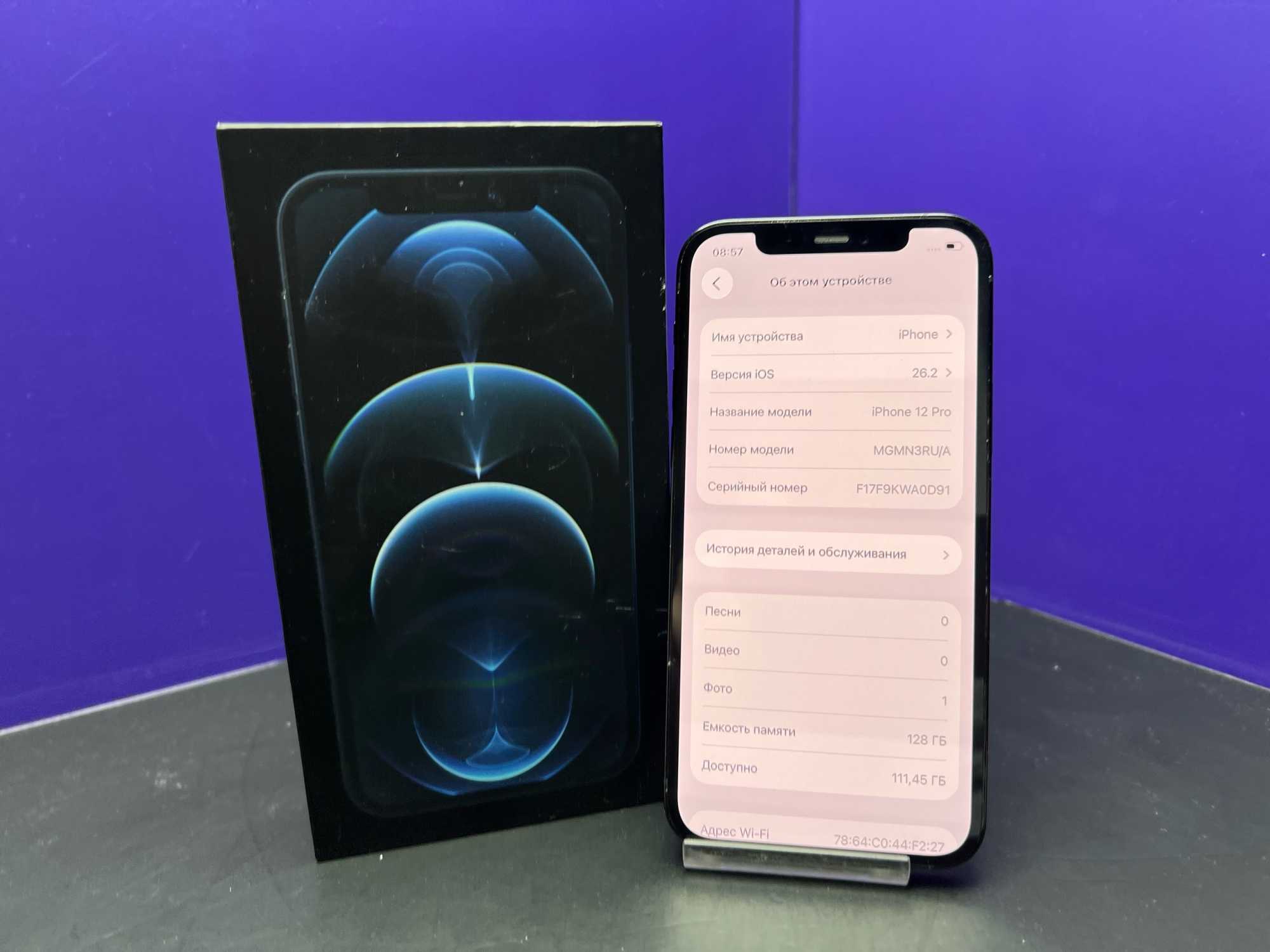 iPhone 12 Pro 128Gb Pacific Blue АКБ 100% imei356683117582604