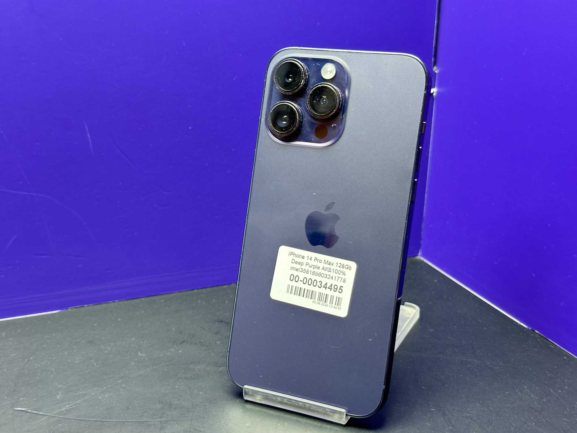 iPhone 14 Pro Max 128Gb Deep Purple АКБ100% imei358165603241778