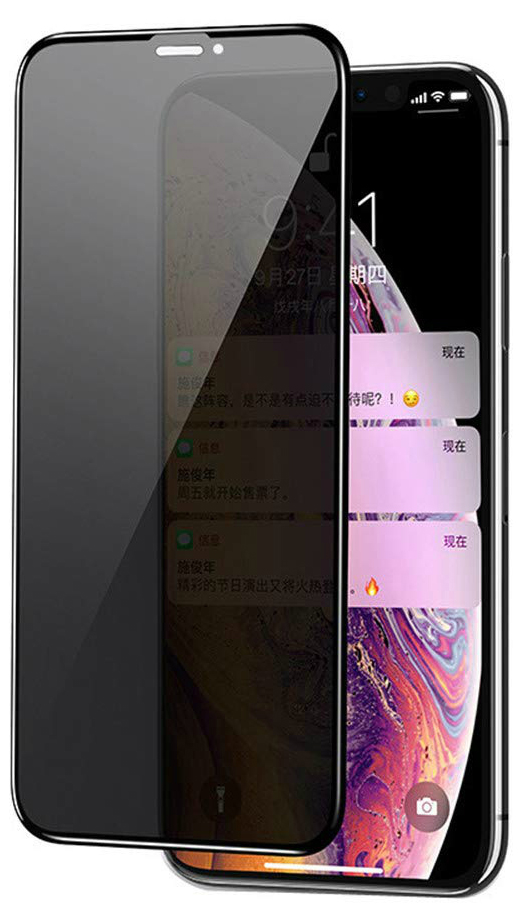 Cтекло 3D без упаковки iPhone X\Xs\11Pro Антишпион