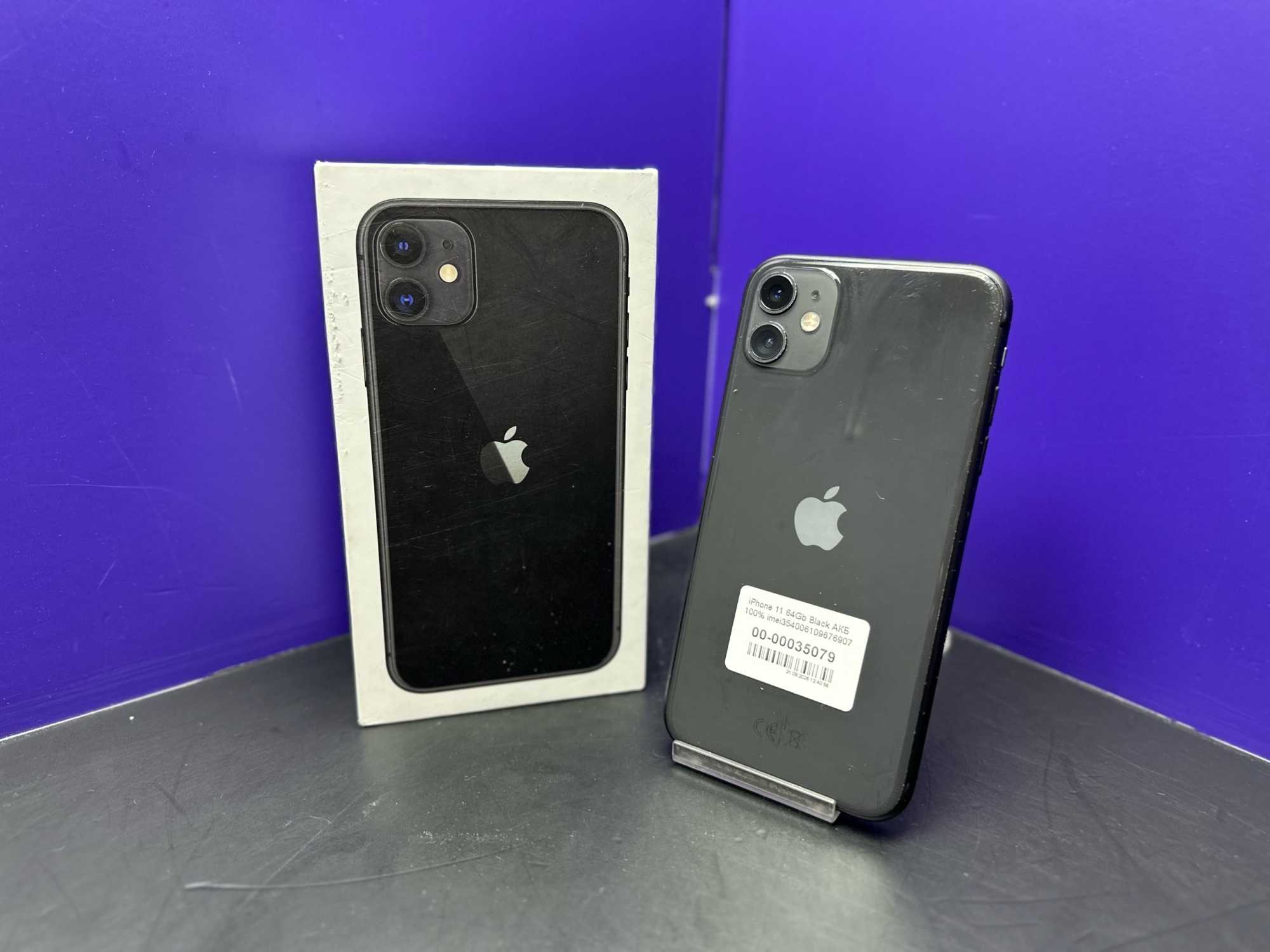 iPhone 11 64Gb Black АКБ 100% imei354006109676907