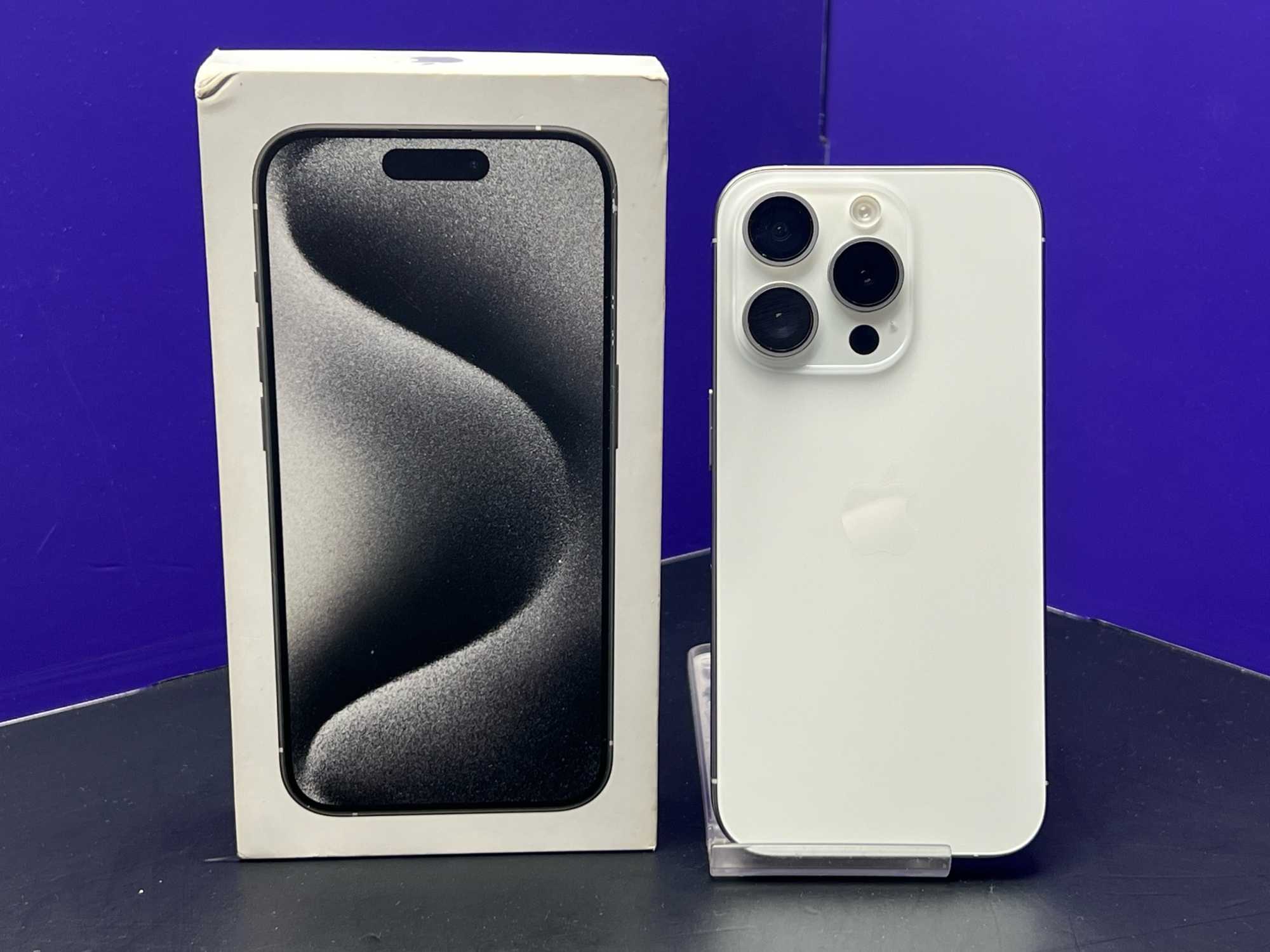 iPhone 15 Pro 128Gb Dual Sim White Titanium АКБ80% imei357662988956450