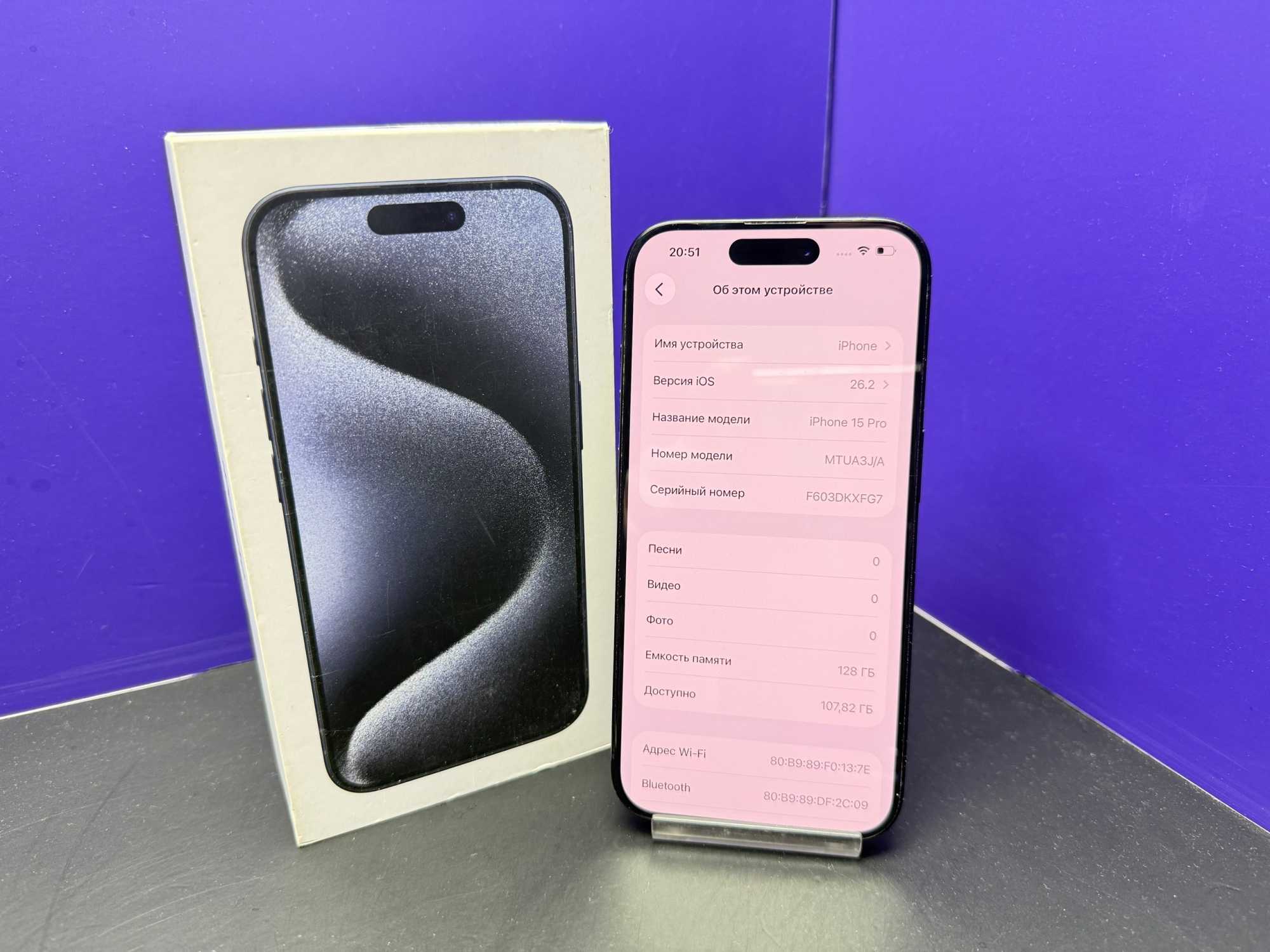 iPhone 15 Pro 128Gb Blue Titanium АКБ 87% imei355721799389228