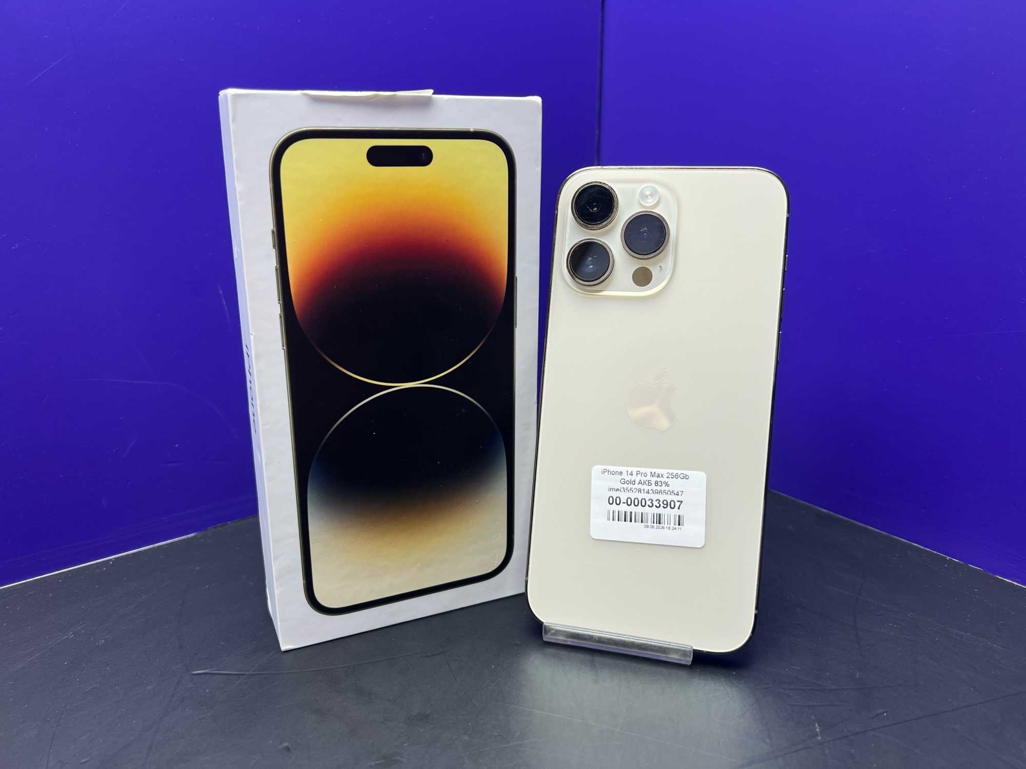 iPhone 14 Pro Max 256Gb Gold АКБ 83% imei355281439650547