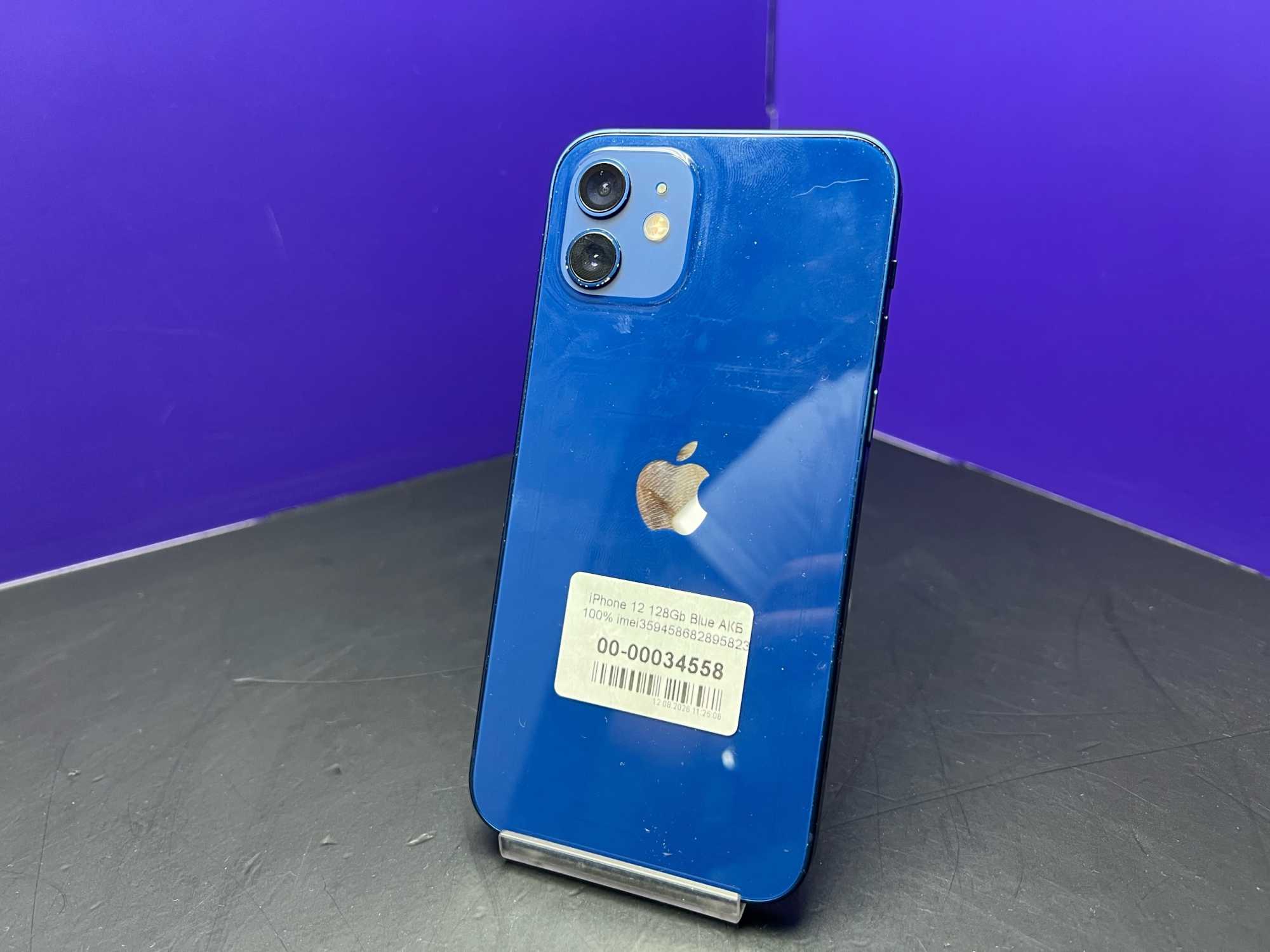 iPhone 12 128Gb Blue АКБ 100% imei359458682895823