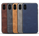 Чехол iPhone XS Leather Case (под кожу)