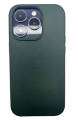 Чехол iPhone 14 Pro Max Leather Case MagSafe Sequoia Green