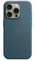 Чехол iPhone 15 Pro Fine Woven MagSafe Pacific Blue