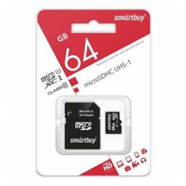 Флеш карта Micro SD 64 gb Smartbuy 