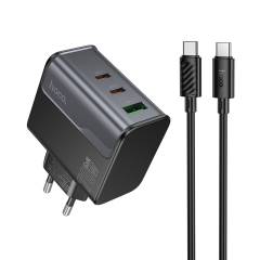 Адаптер питания Hoco CS75A USB+2xUSB-C 70W