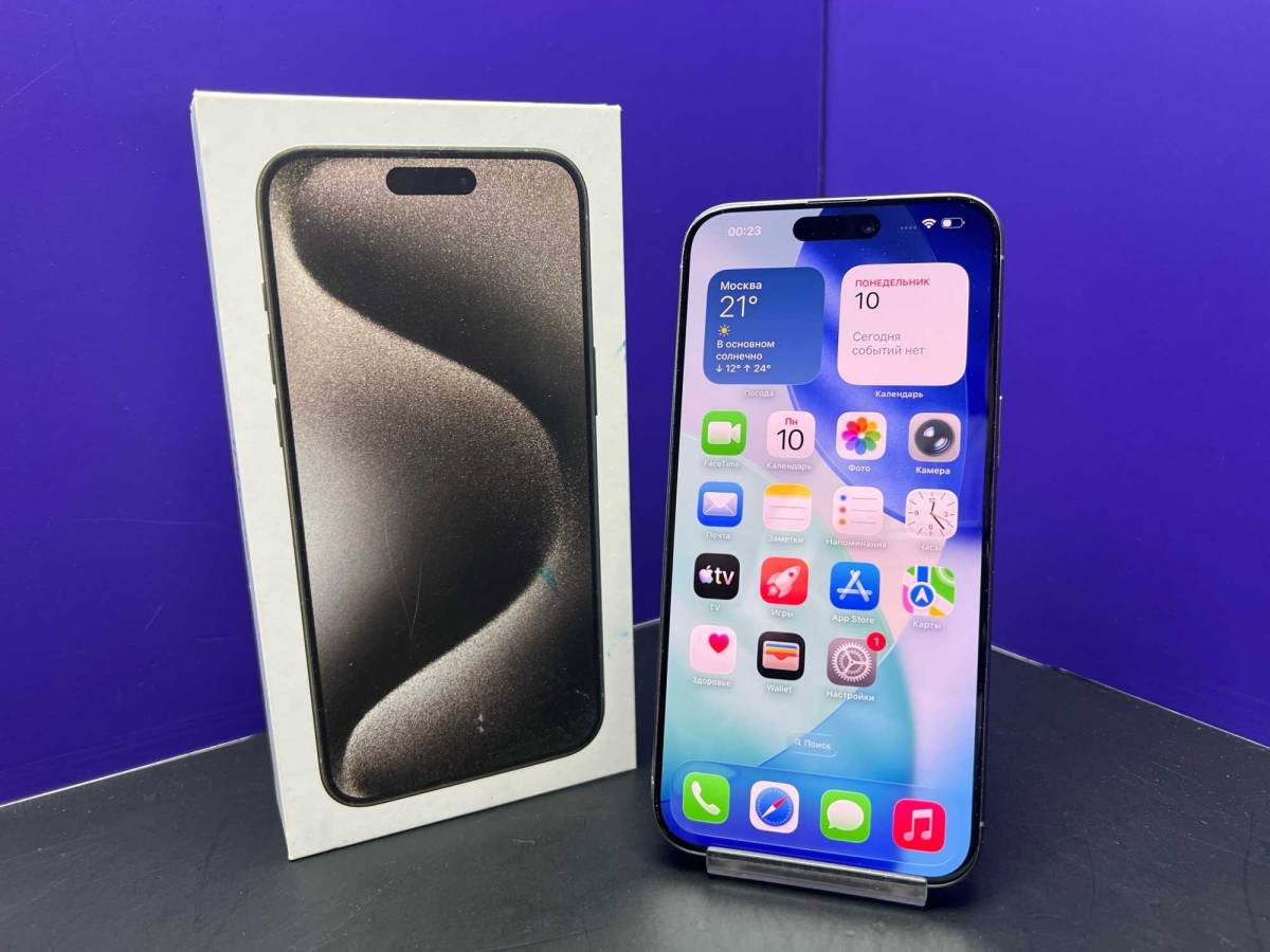 iPhone 15 Pro Max 256Gb Natural Titanium АКБ 80% imei358525998952166