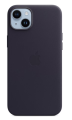 Чехол iPhone 14 Plus Leather Case MagSafe (Кожа) Ink