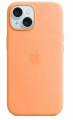 Чехол iPhone 15 Silicone Case MagSafe Orange Sorbet