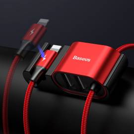 Кабель Baseus USB - Lighting 2xUSB Special for Backseat