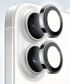 Защитное стекло на камеру iPhone 16 серый