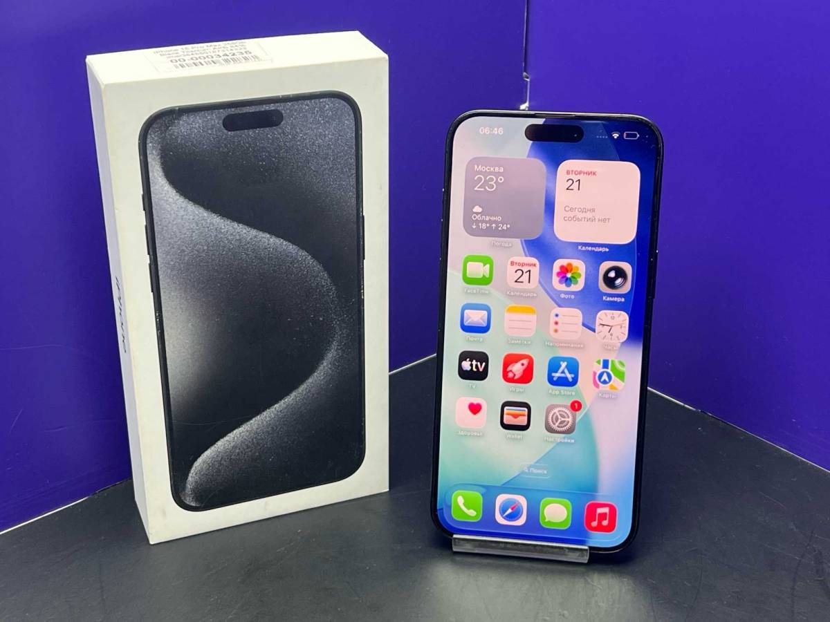 iPhone 15 Pro Max 256Gb Black Titanium АКБ 84% imei354550167314323