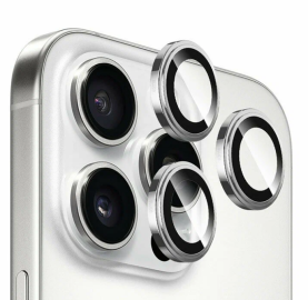 Защитное стекло на камеру iPhone 16 Pro/Pro Max серый