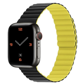 Ремешок для Apple Watch 38mm магнитный Silicone Black 