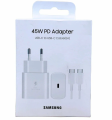 Адаптер питания Samsung 45W PD USB-C Original White
