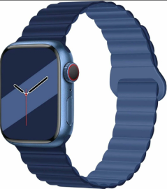 Ремешок для Apple Watch 38mm магнитный Silicone Blue 