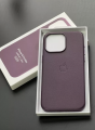 Чехол iPhone 15 Pro Leather Case MagSafe Dark Purple