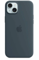 Чехол iPhone 15 Plus Silicone Case MagSafe Storm Blue