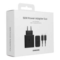 Адаптер питания Samsung 50W Duo USB-C + кабель 1.8m Original